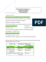 Biology Life Processes MCQ