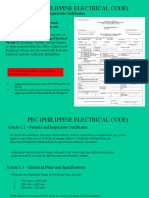 Pec (Philippine Electrical Code) : Article 1.2 - Permits and Inspection Certificates