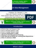 Research Data Management by DR RC Gaur