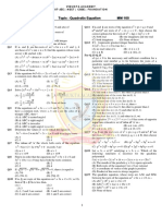 Chapter Test-3 (Quadratic Equation)