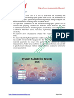 Verification of System Suitability Test