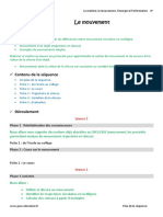 Mouvement 6ème Fiche de Préparation