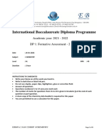 DP 1 FA 2 - Chemistry - HL