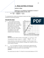 Slope and Rate of Change