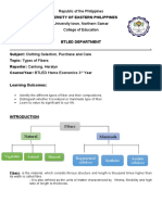 Types of Fibers Written Report