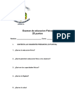 Examen de Educacion Fisica