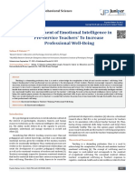 Development of Emotional Intelligence in Pre-Service Teachers' To Increase Professional Well-Being