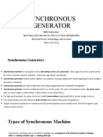 Lecture Notes On SYNCHRONOUS GENERATOR