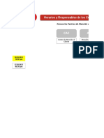 Horarios y Responsables de Los Centros de Atención