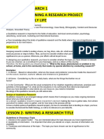 Practical Research 1 Lesson 1 Designing A Research Project Related To Daily Life