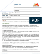 VCE Summer Internship Program 2021: Ruchira Parwanda 3 Financial Modelling (Infra)