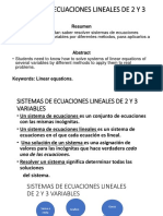 Sistemas de Ecuaciones Lineales de 2 y 3