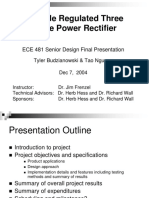 Scalable Regulated Three Phase Power Rectifier: ECE 481 Senior Design Final Presentation