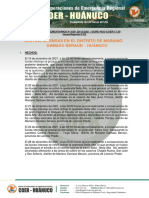 Reporte Complementario N°620-Lluvias Intesnas en El Distrito Mariano Damaso Beraum - Huánuco