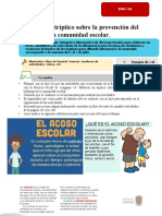 Primaria: Elaborar Un Tríptico Sobre La Prevención Del Bullying en La Comunidad Escolar