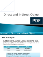 Lesson 2 - Direct and Indirect Object