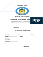 University of Gondar: Project 1 Titel - Linear Measurment