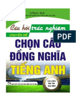 Câu Hỏi Trắc Nghiệm Chuyên Đề Chọn Câu Đồng Nghĩa Tiếng Anh - Vĩnh Bá