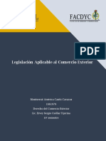 Legislación Aplicable Al Comercio Exterior