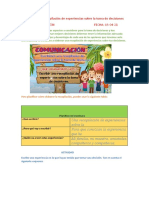 Escribimos Una Recopilación de Experiencias Sobre La Toma de Decisiones