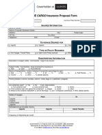 MARINE CARGO Insurance Proposal Form - Cromar