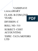 Cost Accounting Project