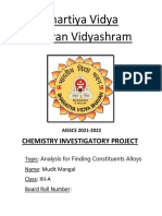 Bhartiya Vidya Bhavan Vidyashram: Chemistry Investigatory Project