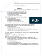 Part - A: Database Management System Lab