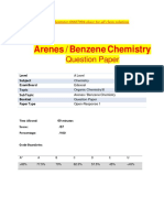 Arenes / Benzene Chemistry: Question Paper