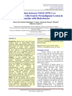 Association Between VEGF-2578 C A Polymorphism With Gastric Premalignant Lesion in Gastritis With Helicobacter