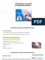 1 Interpretação Dos Valores de Gasimetria Arterial