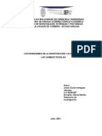 Los Paradigmas de La Investigación y Su Pertinencia en Los Cambios Sociales