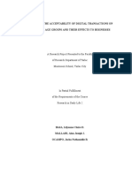 Examining The Acceptability of Digital Transactions On Different Age Groups and Their Effects To Businesses