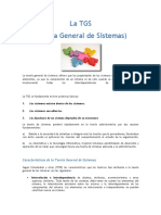 La Teoria General de Sistemas (TGS)