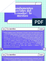 Fundamentos Sociales, Lo Mestizo