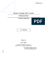 Medium Voltage Igbt Inverter Tmdrive-Mve2 Function Manual: Rev. Q Jun. 2017