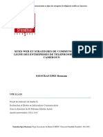 Sites Web Et Stratégies de Communication en Ligne Des Entreprises de Téléphonie Mobile Au Cameroun