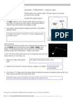 Student Exploration: Orbital Motion - Kepler's Laws