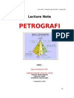 Petrografi: Lecture Note