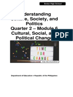 Understanding Culture, Society, and Politics Quarter 2 - Module 6 Cultural, Social, and Political Change