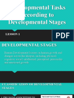 Developmental Tasks According To Developmental Stages Lesson 3 Group 2