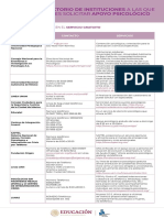 Directorio Instituciones Apoyo Psicolgico Ene21