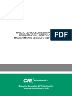 Manual de Procedimiento para Administración, Inspección y Mantenimiento de Equipo Hidráulico