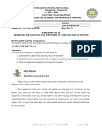 Worksheet No. 10 Determines The Ojectives and Structures of Various Kinds of Reports