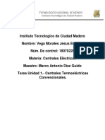 Tarea Unidad 1. - Centrales Termoeléctricas Convencionales.