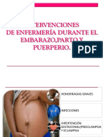 Intervenciones de Enfermeria Durante La Gestacion