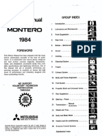 Service Manual Montero 1984: Group Index