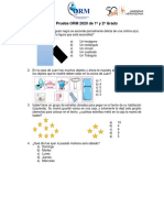 Prueba ORM 2020 de 1o y 2o Grado