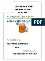 Chemistry Project:: Analysis of Honey