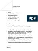 Unit Vi. Polymeric Materials: Topic Outline